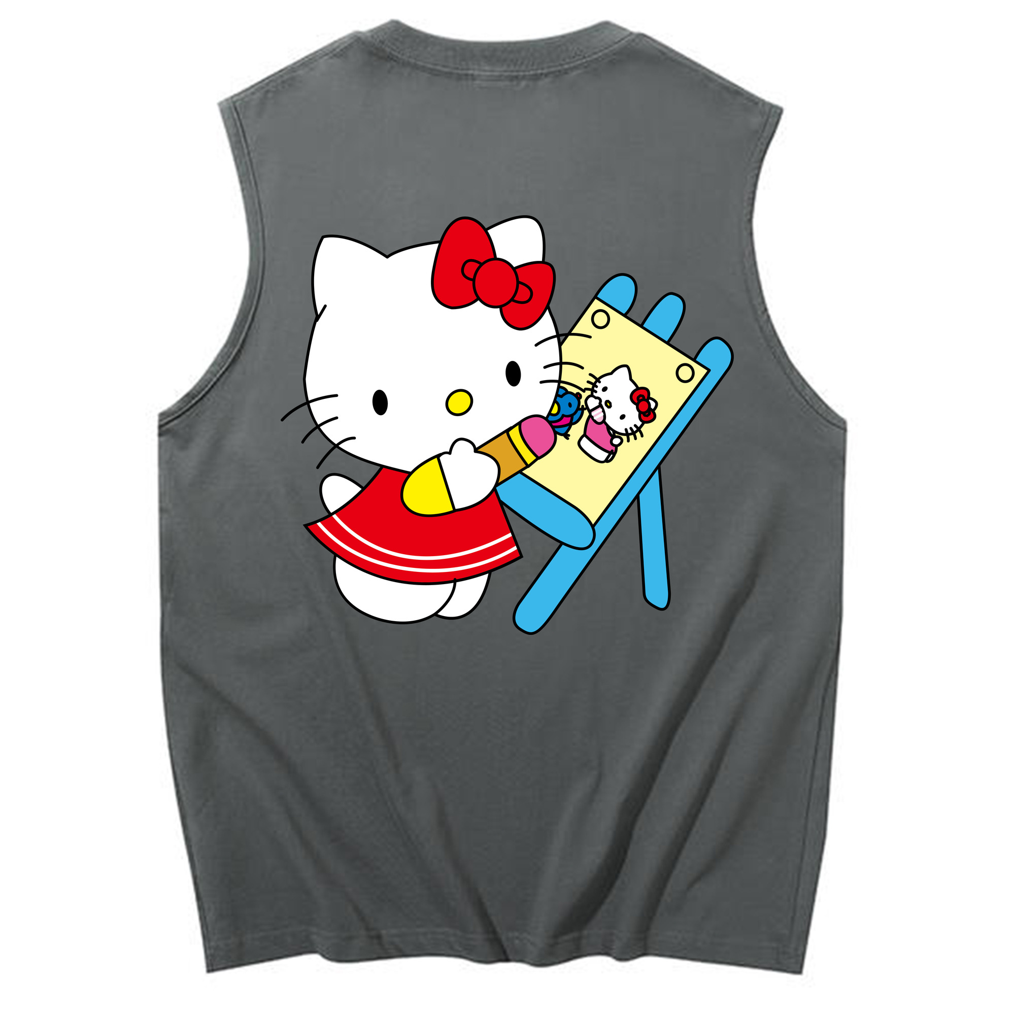 （画像用） Hello Kitty ハローキティ コットン100％タンクトップ（背面プリント）